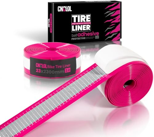 CNCLOL Road Bike Tyre Liner Self Adhesive,Anti Puncture Protection Tape for Road Bike,Fixie bikes and narrow-tyre commuter bike,Heavy Duty Flat Prevention Tyre Protector Fits 700x23c/25c/28c/32c.23mm