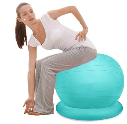 Stabilitetsbollstol för träning och kontorsanvändning – balansbollstol för vuxna, tonåringar och barn, perfekt för fitness och pilatesträning