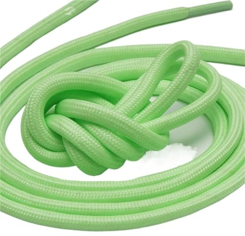 JFNKLFG Cordones redondos luminosos for zapatos fluorescentes de noche oscura, cordones for zapatillas, 100/120/140CM, 4 pares(Green,80cm)