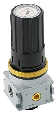 Druckregler mit integriertem Manometer Baureihe 0 und 1 Druckminderer Druckluftregler (G 1/4 / 0,2-6 bar (Baureihe 0))