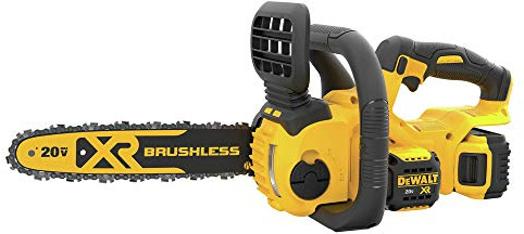 DEWALT 20V MAX* XR Chainsaw Kit, 5-Ah Battery, 12-Inch (DCCS620P1)