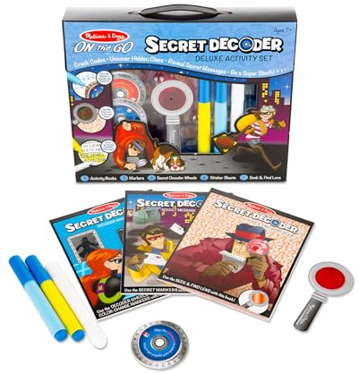 Melissa & Doug Kit da Detective per Giochi di Ruolo | attività da Viaggio Kit Spia per Bambini | Libro attività con Giochi da Viaggio in Aereo per Bambini | Regali per Bambine di 7-9 Anni