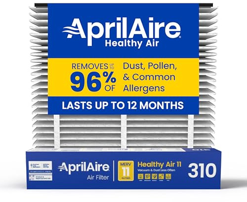 AprilAire 310 Replacement Filter for AprilAire Whole House Air Purifiers - MERV 11, Clean Air & Dust, 20x20x4 Air Filter (Pack of 1)