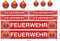 beihaasnatuerlich® Feuerwehr Aufkleber - 12-teiliges Sticker Set - kratzfest - wetterbeständige Folie - Zubehör für Spielzeugauto, Fahrrad, Laufrad, Bobbycar, Bike, Boot, Playmobil - Plakette RC