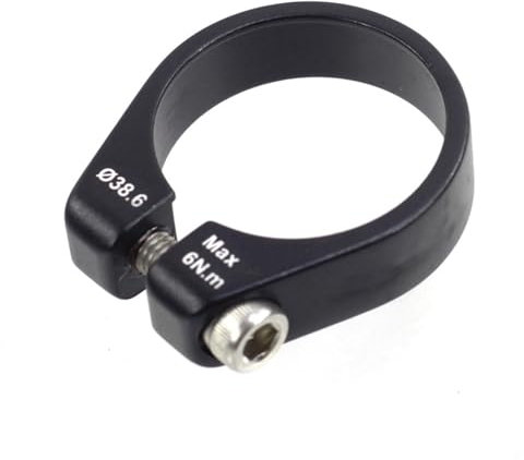 GOBBIS Sattelklemme,Fahrrad Sattelklemme Aluminium Sattelstütze Kragenklemme 37mm 38.1mm 38,6mm große größe Bolzen Feste Art Sitzpfostenklemme (Color : ID 38.6mm)