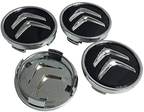 SDFSJJHB 4 Piezas Tapas Llantas, para Citroën 60mm C1 C2 C3 C4 C5 Coche Tapas Centrales Impermeable AntióXido de Rueda Embellecedor Accesorios,A
