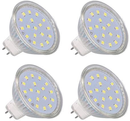 ShuoHui MR16 GU5.3 12V 3W Warm White 3000K 120 Degree 300LM GU5.3 20W Halogen Replacement 50mm AC DC 12V GU5.3 LED Recessed Spotlight Warm White Non-Dimmable (2)