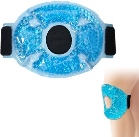 Tasca di Ghiaccio Ginocchio Riutilizzabile, Boule Ghiaccio Ginocchio, Impacco di gel di Ghiaccio, Cuscinetto Refrigerante per Ginocchia, Alleviare il Dolore al Ginocchio, Per Alleviare il Dolore, Blu