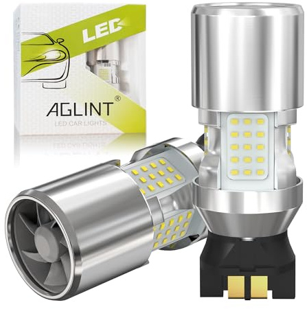 AGLINT PW24W PWY24W LED Lampa CANBUS Felfri Extremt Ljus 54SMD 12181NA 12174 12182 Ersättningslampor för Bil LED DRL Dagkörningsljus Parkeringsljus Blinkers 12V Vit 2-pack
