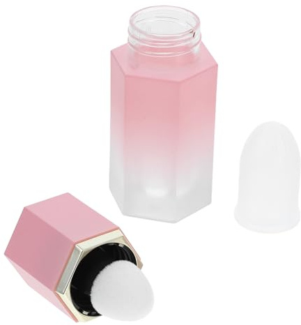 Generic 6pcs Gradient Pink Hexagonal Lip Gloss Tubes Brush Head, Empty Refillable Lipstick Containers for DIY Lip Gloss, Korean Liquid Blush, Concealer and Eyeshadow Makeup Vials, Portable