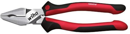 Wiha Kraftkombizange Industrial mit DynamicJoint® (einzigartige Gelenkkonstruktion für bessere Kraftübertragung) und OptiGrip (optimaler Halt durch 3-Punkt-Auflage und neu geformte Greifflächen) mit extra langer Schneide (32320) 225 mm