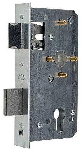 Einsteckschloss für Metalltore PZ/W 72/55/8 mit 4 Messinghülsen, Stulp 33x179 für 40 mm - Schlosskästen