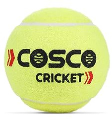 Cosco Cricket Normal Force Leather Tennis Ball (Yellow) -Pack of 6