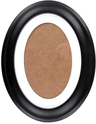 BESPORTBLE 7in Bilderrahmen Oval Schwarz Vintage: Verzierter Bilderrahmen Runder Rahmen Mit 6 Öffnungen Zur Wandmontage Auf Dem Tisch Ovale Kreisrahmen Antiquität Foto