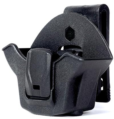 OWB Handschellen-Holster, Auto-Lock-Profi-Polizei-Bügelhalter für Standard-Handschellen, Manschette, Tasche mit Schlüsselhalter