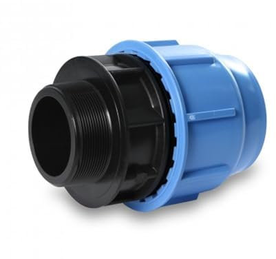 Raccordo a Compressione 16 mm varie misure – Attacco filettato maschio - Raccordi per tubo dell’aqua PP PN16 - Connettori per Tubi PE80, PE100 (16x3/4)