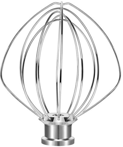 Batidor de alambre de acero inoxidable para batidora de 4.5 cuartos de galón K45WW con 6 cables, batidor de globos para huevos