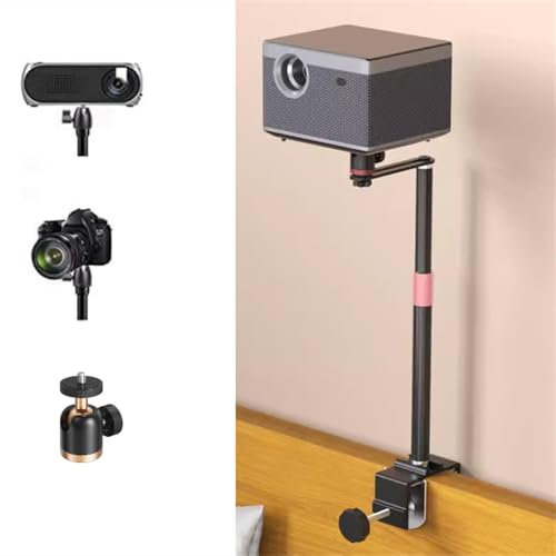 Projector Stand For Bed Frame, Projector Holder Desk Bedside C-Clamp Projector Bracket Metal Adjustable Bed/Table Projector Mount for Nebula, XGIMI, VANKYO, BenQ, PVO, TMY, AuKing Projectors