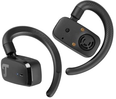Teufel AIRY Open TWS Kabellose Open Ear Kopfhörer, True Wireless Bluetooth Ohrhörer mit Mikrofon, IPX4 wasserdicht, bis 20 Stunden Akkulaufzeit, Intuitive Touch Steuerung (Night Black)