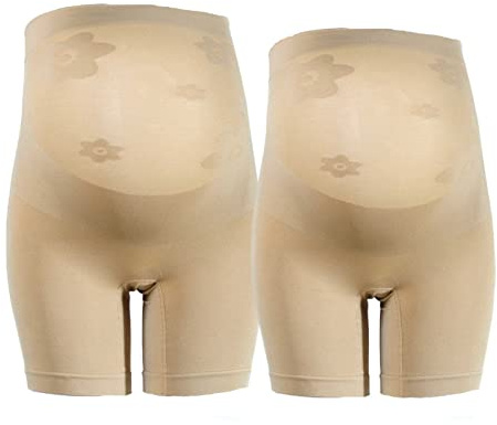 LYGXWJFC Säkerhetscertifiering Dammoderskap Shapewear hög midja mage rt trosor Gravidunderkläder paket med 2