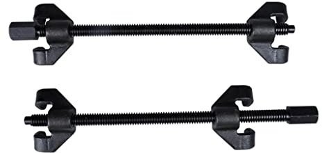 vidaXL Carbon Steel Auto Car Spring Coil Compressor Clamp Tool Set, 90-370 mm Opening Range, Durable Construction