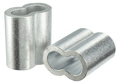 sourcing map Clip Mangas Engastado Presilla 12mm 1/2-Pulgada El Cable Metálico De Aluminio 2Pcs