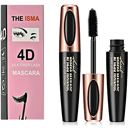 THE ISMA 4D Silk Fiber Lash Mascara Waterproof, Extra Long Lash Mascara and Thick, Long Lasting, Waterproof & Smudge-Proof Eyelashes