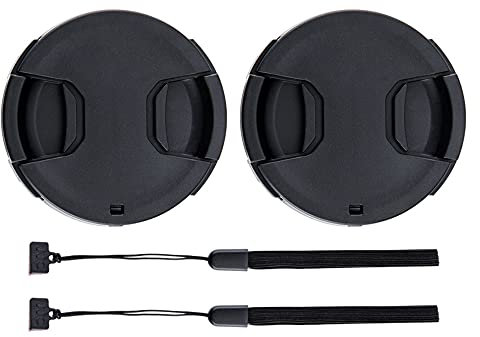 Lot de 2 82mm Bouchon d'Objectif Cache Capuchon pour Canon EF 16-35mm f2.8L, EF 24-70mm f2.8L, Nikon AF-S 24-70mm f2.8E, Sony FE 16-35mm f2.8 GM, FE 24-70mm f2.8 GM Et Autres Objectifs 82mm