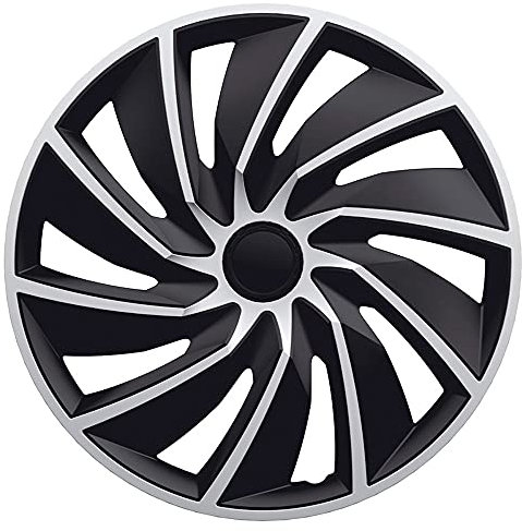 AUTO-STYLE Satz Radzierblenden Turbo Van 17-Zoll Silber/Schwarz (Sphäre)