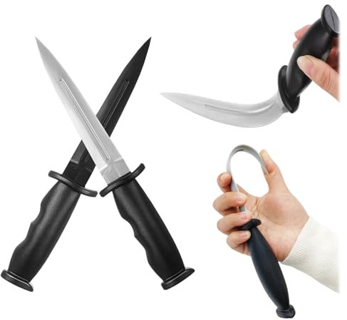4 Pièces Arme d'EntraînementenCaoutchouc,Caoutchouc accessoire de couteau,Faux Couteaux d'Entraînement,Poignard encaoutchouc,Couteauencaoutchouc,Couteaux d'Entraînement toute sécurité