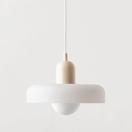 Hertl Grande suspension en verre dépoli blanc nordique moderne cuisine moderne luminaires suspendus sur l'île Boho lustres de plafond côtiers for chambre à coucher salle à manger bar hall d'entrée (C