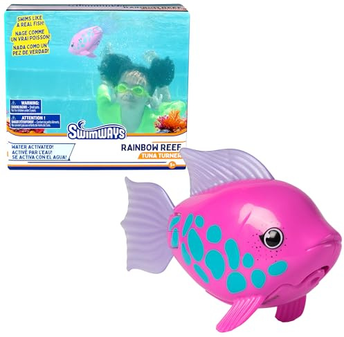 SwimWays Rainbow Reef Fish Toy, Kids Swimming Accessories & Water Toys, Learn to Swim Pool Toys for Kids Ages 5 & Up, Batteries Included, Tuna Turner