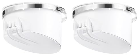 QUARKZMAN 2 Pcs PVC Válvula Anti-Retorno para Alcantarillado, Núcleo Anti-Olor para Tubo Horizontal de 160mm/6.3 Pulgadas de Diámetro Exterior En Tanques de Aguas Residuales, Blanco