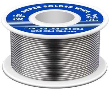 0.8mm Solder Welding Wire, Soldering Tin Wire, for Electronic Components Soldering,Flux-Cored Low Melt Copper Iron Nickel Solder Wire(50g)