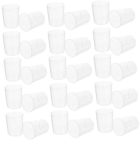 Mobestech 30Pcs Graduated Measuring Beakers Clear Chemistry Measure Cups for Lab Experiments Material Accurate Measurement for Classroom Use