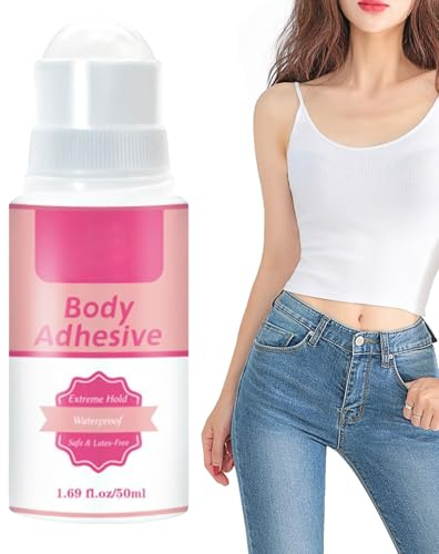 Lpoppcx Colla per il corpo per i vestiti,Colla per i vestiti sulla pelle | Liquido di ritenzione tessile invisibile per calze maniche spalline parrucche reggiseno spalline costumi body