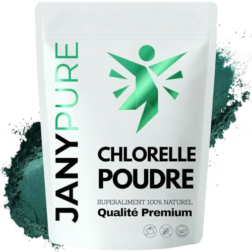 Clorella Polvo Puro | Chlorella Desintoxicación Metales Pesados, Clorofila | Superalimento 60% Proteínas, Hierro, Vitaminas | Apoyo Inmunidad, Energía, Digestión | Pared Celular Estallida | Vulgaris