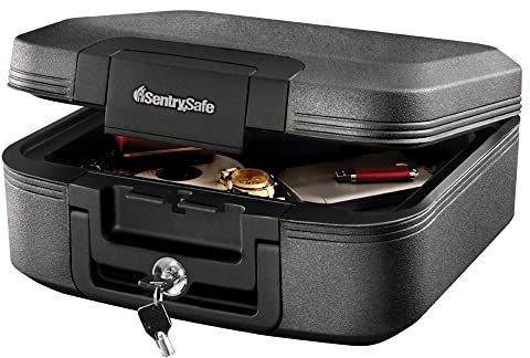 Sentry Safe Fire-Safe Waterproof Document and Media Chest, Captured Insulation, Black, 32.5cm