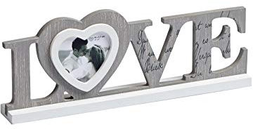 walther design Cornice Grigia 9 x 9 cm Love Cornice per Ritratto in Legno YF199D