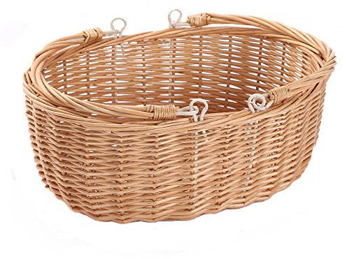 Wicker Picnic Baskets with Handles.Kingwillow. (Natural)