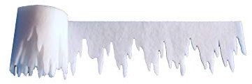 pemmiproducts Eiszapfen aus Schneevlies 500 x 9,5 cm, ca. 3mm dick, 2er Pack, Gesamtlänge: 10 m (EUR 1,29/m),schwer entflammbar DIN 4102 B1, Dekoschnee