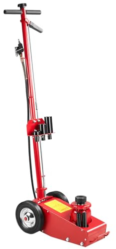 22 Ton Air Hydraulic Floor Jack Quick Lift Air-Operated Axle Bottle Jack HD Truck Lift Jacks Service Repair Lifting Tool for Garages Repair Shops 44000lbs Capacity Red