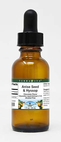 Anise Seed & Hyssop Glycerite Liquid Extract (1:5) - Chocolate Flavored (1 oz, ZIN: 522045) - 3 Pack