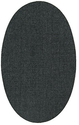 6 toppe grigio collegio termo-adesive da stirare. Gomitiere per proteggere i vestiti e riparare pantaloni, giacche, maglioni, camicie. 16 x 10 cm.