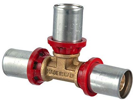 TDM 20er Pressfitting T-Stück 20 x 2,0mm für Rohr, Aluverbund- und Mehrschichtverbundrohr, DVGW geprüft, 20 x 20 x 20
