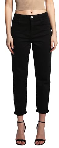 JOPHY & CO. Pantalon femme avec cinq poches en coton élastique (code 1372), Noir , XL