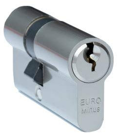 FELGNER Kurz-Zylinder Euro Plus Schließzylinder Profilzylinder Türschloss für schmale Türen Metalltüren Glastüren Gartentüren - inkl. 3 Bart-Schlüssel | 27-40 mm (40-27 mm) Nickel Matt