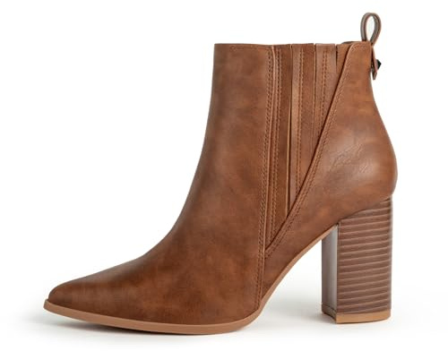 SICARE Bottines à talons hauts pour femme LD0464-SERIES, Marron/nouveau, 38 EU