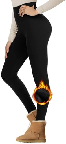 Tokaneit Polaire Taille Haute Épais en Laine de Leggings, Velours Doublure Extensible Pantalon, Legging Polaire Femme Hiver, Legging Chaud Femme Hiver, Leggings Thermique Épais (Taille Unique)