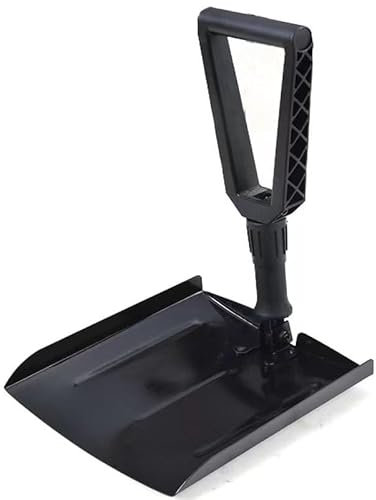 JOCHEN Pala de Nieve Pala de Nieve Plegable de Aluminio, Pala Cuadrada Multifuncional, Pala de Nieve para vehículos de Emergencia al Aire Libre con Bolsa de Tela, Pala para Quitar Nieve del hogar